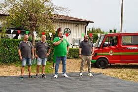 01 Sommerf Buergergarde 2026-08-15 07  Sommerfest und ein runder Geburtstag - Gemäß ihren Motto „Gemeinsam. Nicht alleine. Von Bürgern für Bürger“ feierte die Bürgergarde Duisburg am Schützenhaus am Reiserpfad in Duisburg Rahm ihr grün-rotes Sommerfest. Ein Besuch, zu Eheren von Clemens Poschmanns 60. Geburtstag, durfte auch nicht fehlen. : DVPJ, Toni I, Jules I., Prinz Karneval, Prinz, Prinzessin Aileen I., Hofmarschälle, Page, Pagen, Paginnen, HDK, Duisburg, Karneval, Helau, Tollität, Event, Session 2025, Session 2025, HDK Duisburg, Hauptausschuss, Hauptausschuss Karneval Duisburg, Duisburg ist echt